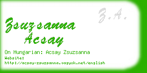 zsuzsanna acsay business card